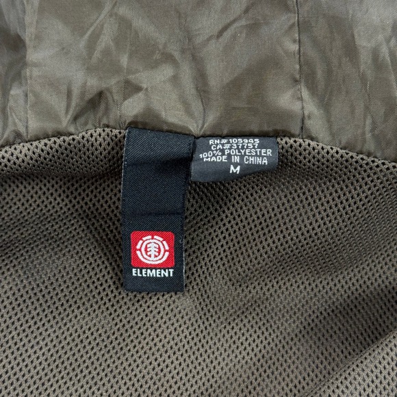 Vintage Element Jacket Earth Wind Fire Men's M Brown Full Zip Lightweight Hooded - Picture 7 of 9